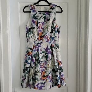 Floral fit n flare skater dress